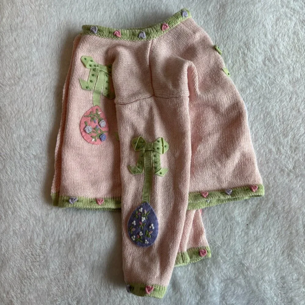 6-9mths - Infant EASTER Egg Knit Sweater - Vintage Hartstring - Picture 4 of 10